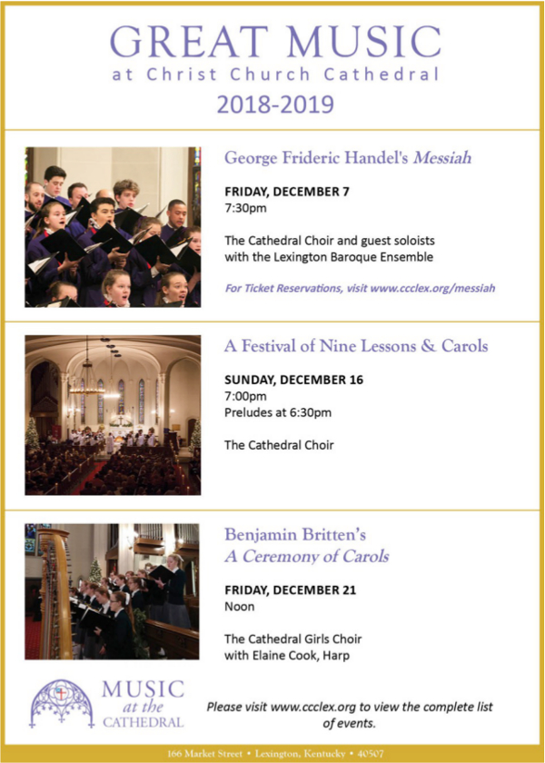 Concert & Evensong Christ Church Cathedral Lexington KY