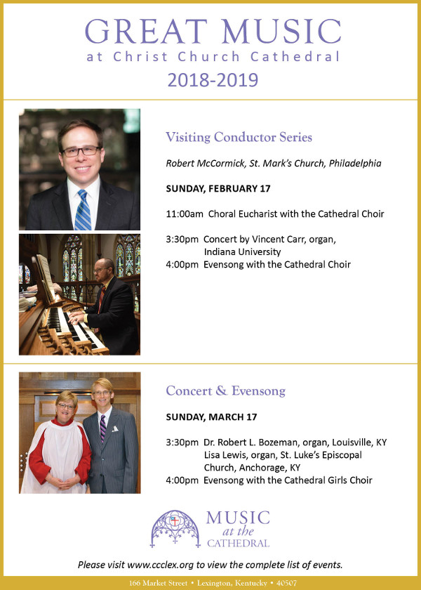 Concert & Evensong Christ Church Cathedral Lexington KY